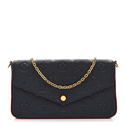 Empreinte Pochette Felicie Chain Wallet Marine Rouge