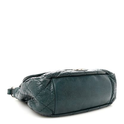 Glazed Calfskin Stitched XL On The Road Flap Blue