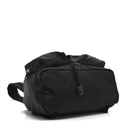 Nylon Monogram Medium Light Single Buckle Backpack Black