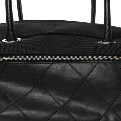 Coated Canvas Quilted Paris Biarritz Bowler Black