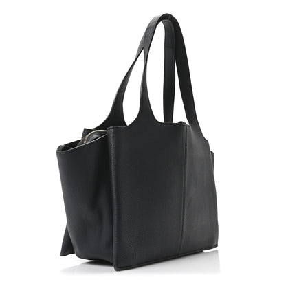 Smooth Calfskin Small Tri-Fold Bag Black