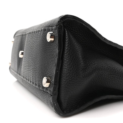 Cuoio Romano Selleria Bi-Color Medium Peekaboo Iconic Satchel Black Mou