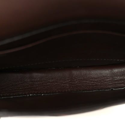 Crocodile Embossed Calfskin Mini Symmetrical Bag Brown