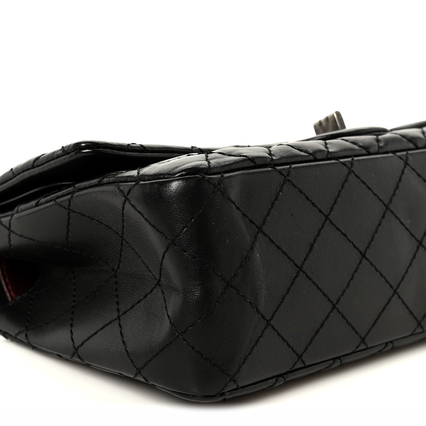 Aged Calfskin Quilted 2.55 Reissue 225 Flap Black