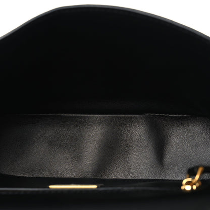 Nappa Small FF Embossed Midi Chain Baguette Black