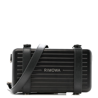 Matte Aluminum Personal Cross-Body Bag Black