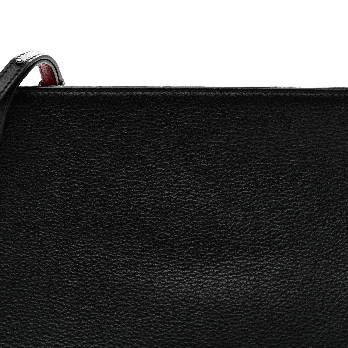 Calfskin Studded Loubiposh Clutch Black