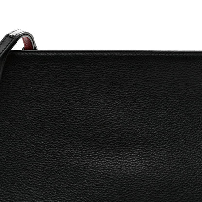 Calfskin Studded Loubiposh Clutch Black