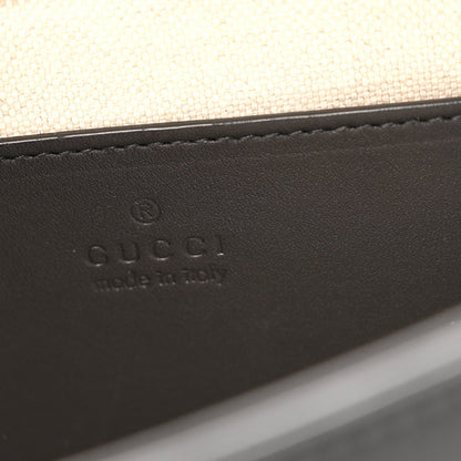 Charisma Calfskin Gucci Embossed Shoulder Flap Bag Black