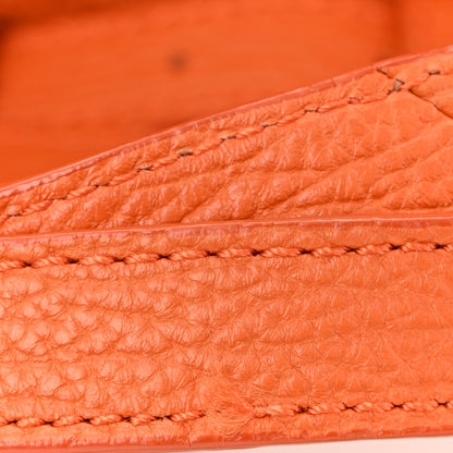 Textured Calfskin Mini Pashli Satchel Orange