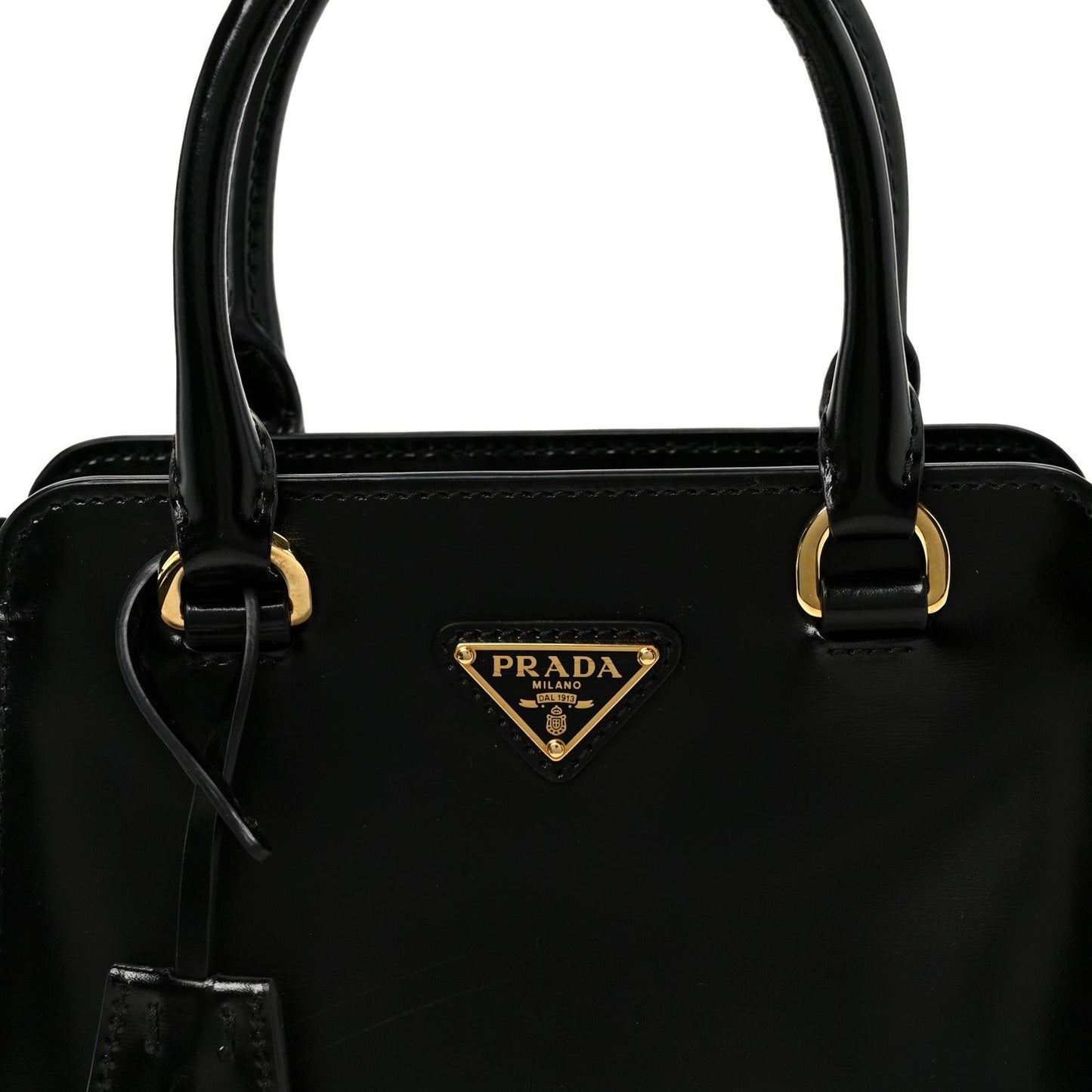 Brushed Calfskin Mini Zippered Crossbody Tote Black