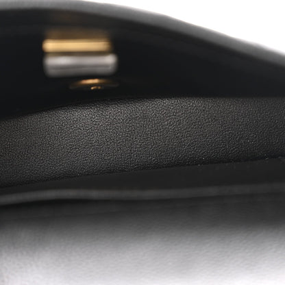 Caviar Quilted Mini Sweetheart Rectangular Flap Black