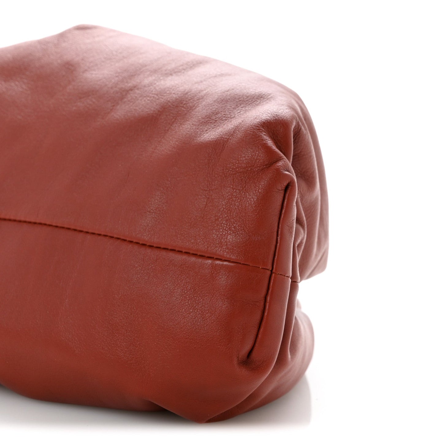 Smooth Butter Calf The Pouch Oversized Clutch Rust