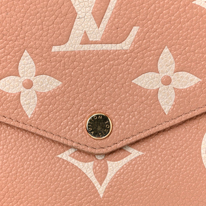 Empreinte Monogram Giant Felicie Pochette Chain Wallet Rose Trianon Creme