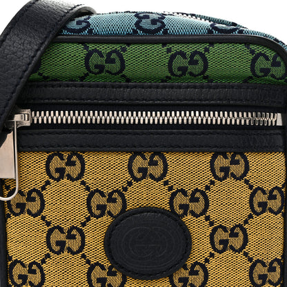 Monogram Multicolor Mini Retro Interlocking G Messenger Blue Rainbow Light Blue