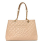Caviar Quilted Grand Shopping Tote GST Beige Clair