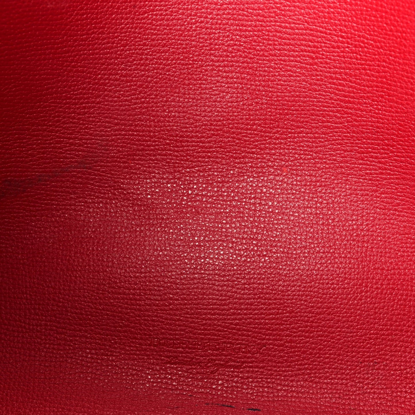 Grainy Calfskin Haymarket Check Medium Reversible Tote Red