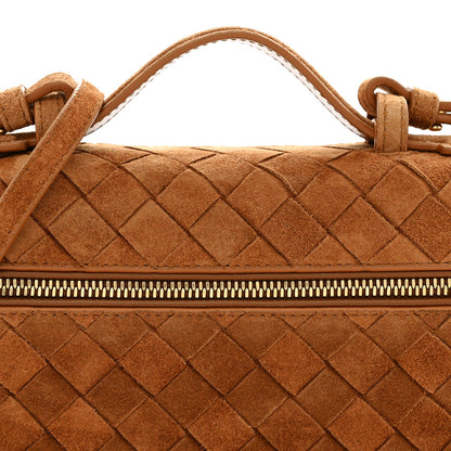Suede Intrecciato Bang Bang Vanity Case Amber