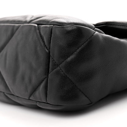 Lambskin Quilted Medium Chanel 19 Flap Black