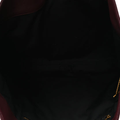 Lambskin Quilted Maxi Icare Shopping Tote  Rouge Cabernet
