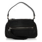 Grained Calfskin Tassel Shoulder Bag Black