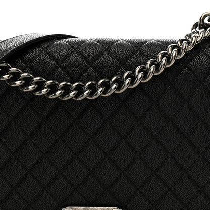 Caviar Quilted New Medium Boy Flap Black