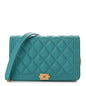 Caviar Quilted Boy Wallet On Chain WOC Light Blue