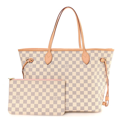 Damier Azur Neo Neverfull MM Rose Ballerine