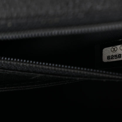 Caviar Quilted Jumbo Kelly Flap Black