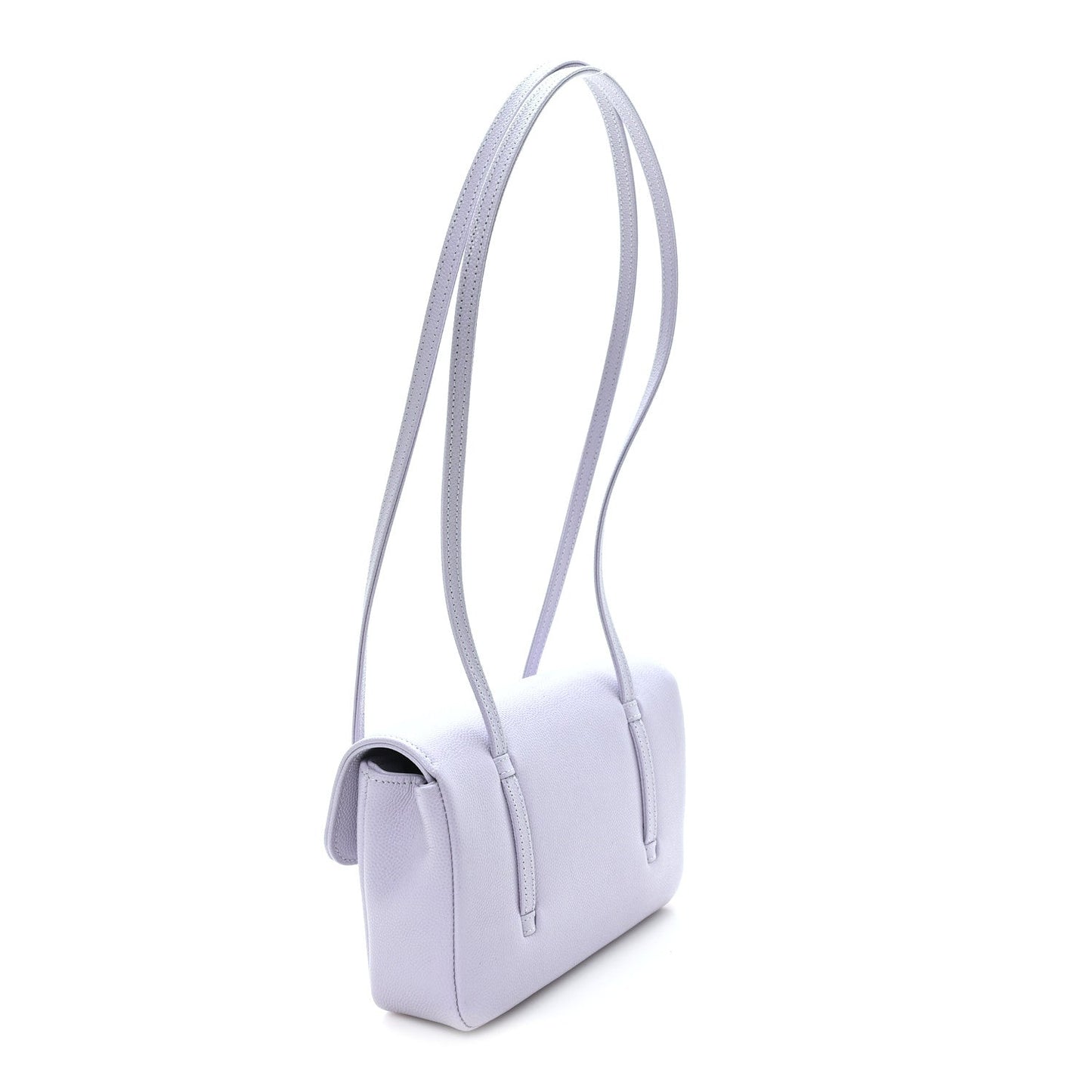 Shiny Caviar Mini Preppy Coco Shoulder Bag Purple
