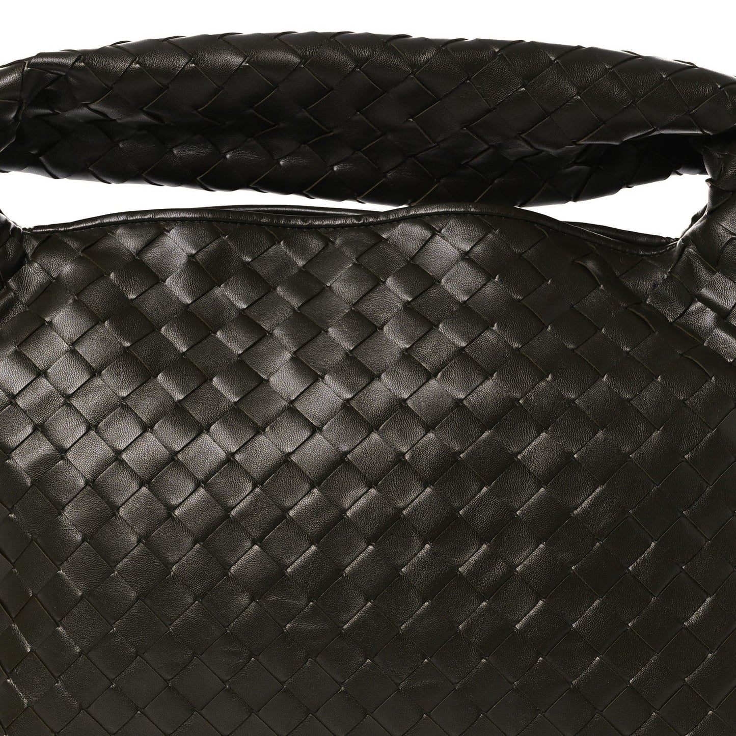 Calfskin Intrecciato Small Hop Kaki