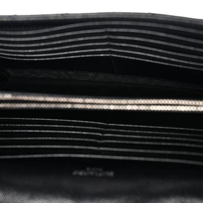 Grain De Poudre Matelasse Chevron Monogram Chain Wallet Black