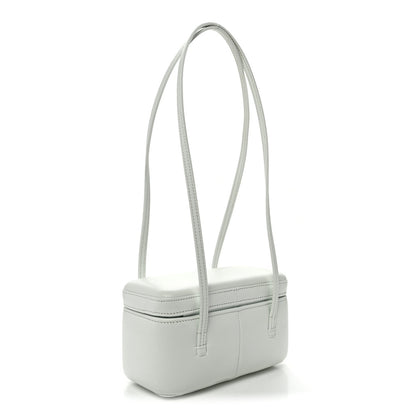 Shiny Caviar Preppy Coco Long Vanity With Strap Light Blue