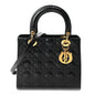 Patent Cannage Medium Lady Dior Black