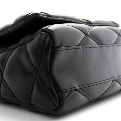 Lambskin Malletage Top Handle GO-14 GM Black