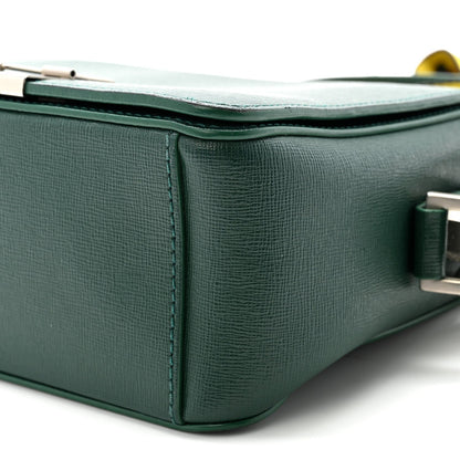 Saffiano Mini Binder Clip Bag Green