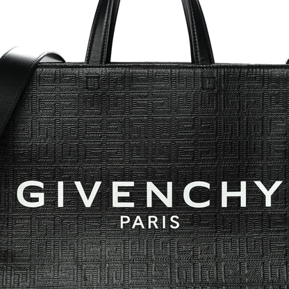 4G Coated Canvas Logo Medium G Tote Black