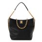 Caviar Quilted Hobo Black