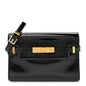 Patent Small Manhattan Shoulder Bag Black