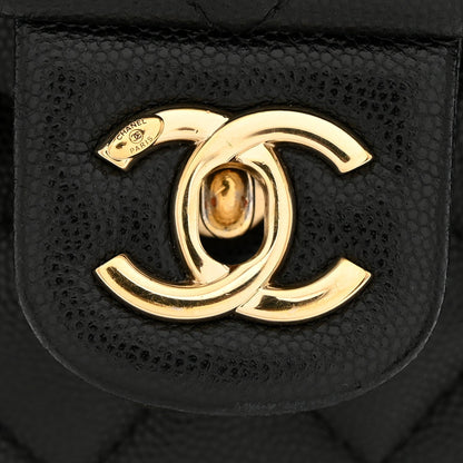 Caviar Quilted Mini Urban Spirit Backpack Black