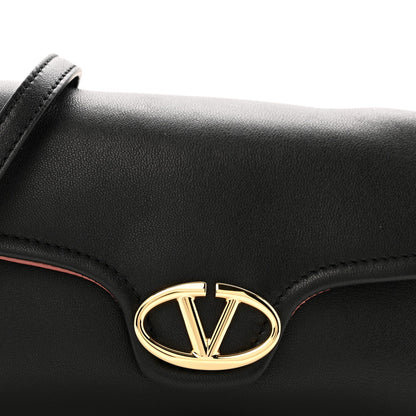 Lambskin Vlogo Mini Crossbody Bag Black