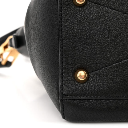 Textured Calfskin Mini Incognito Satchel Black