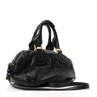 Calfskin Small Paddington Satchel Black