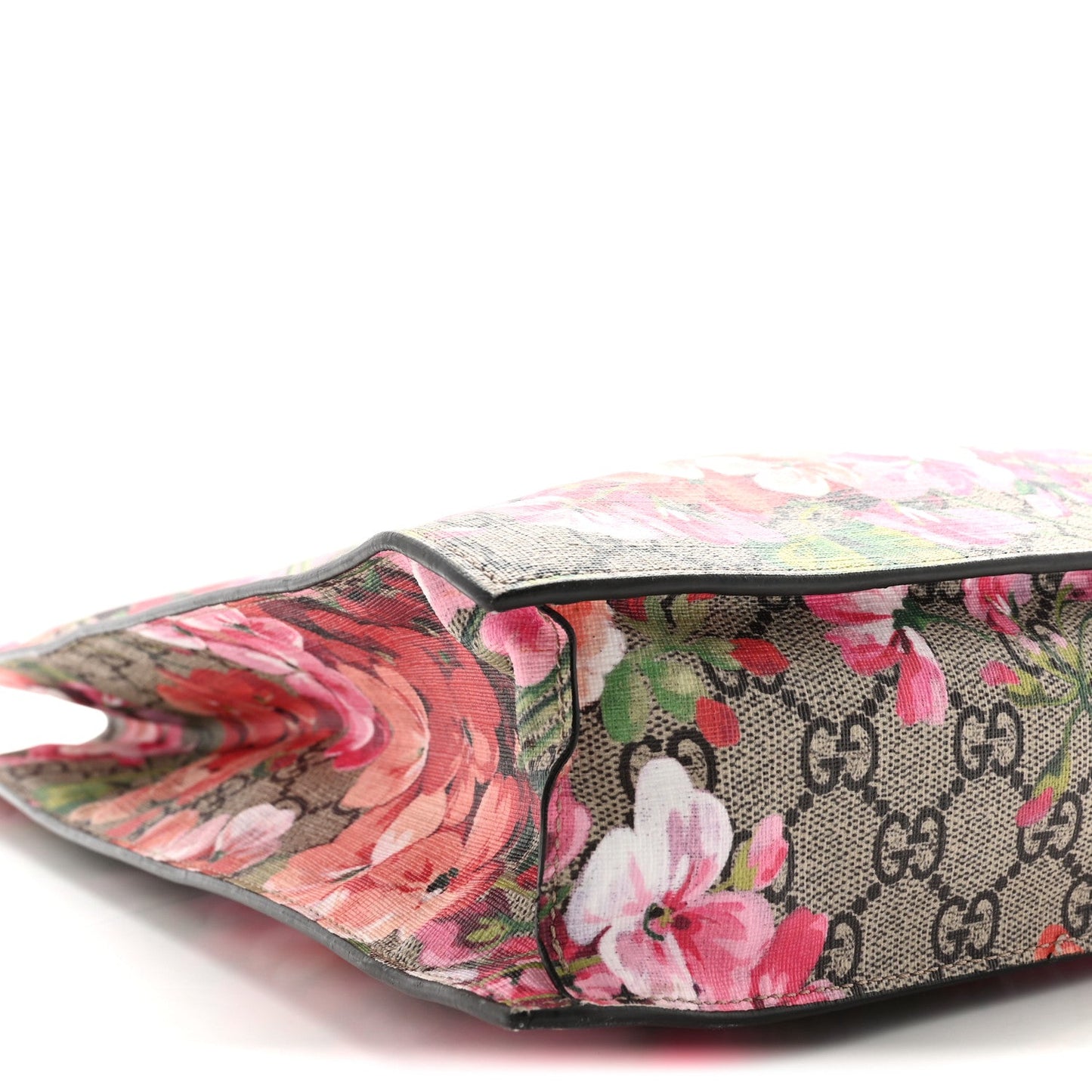 Soft GG Supreme Monogram Blooms Vertical Tote Beige Multicolor Dry Rose