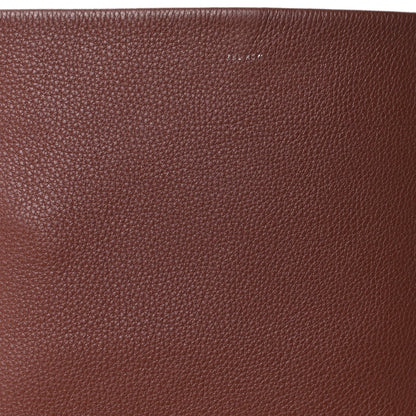 Grained Calfskin Large N/S Park Tote Burnt Wood