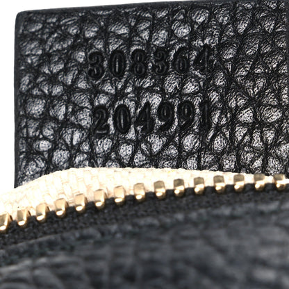 Pebbled Calfskin Small Soho Disco Bag Black