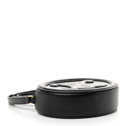 Smooth Calfskin Cuir Triomphe Oval Bag Black