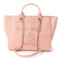 Caviar Small Studded Deauville Tote Light Pink