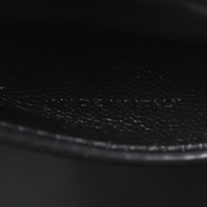 Lambskin Quilted Monogram June Box Bag  Black