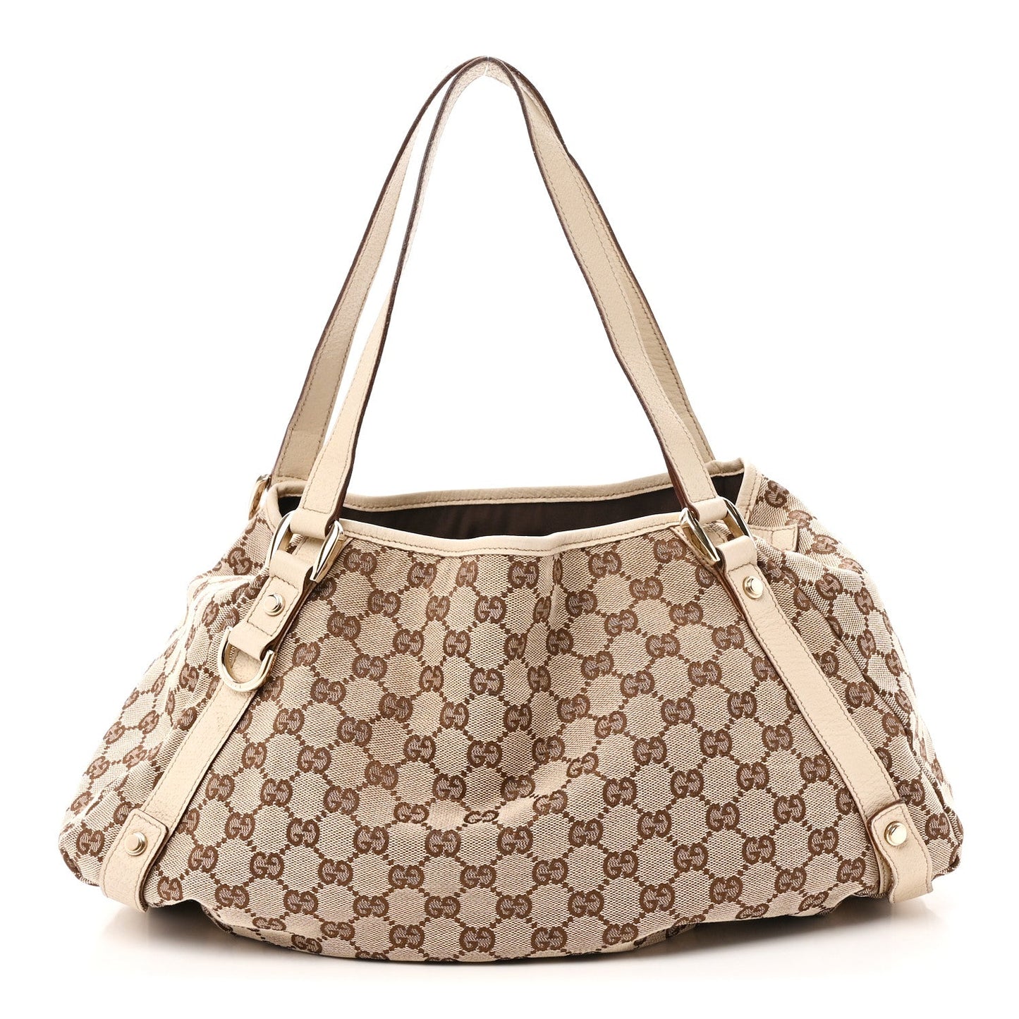 Monogram Medium Abbey Shoulder Bag Off White
